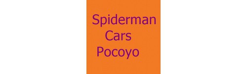 spiderman, cars y pocoyo